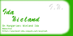 ida wieland business card